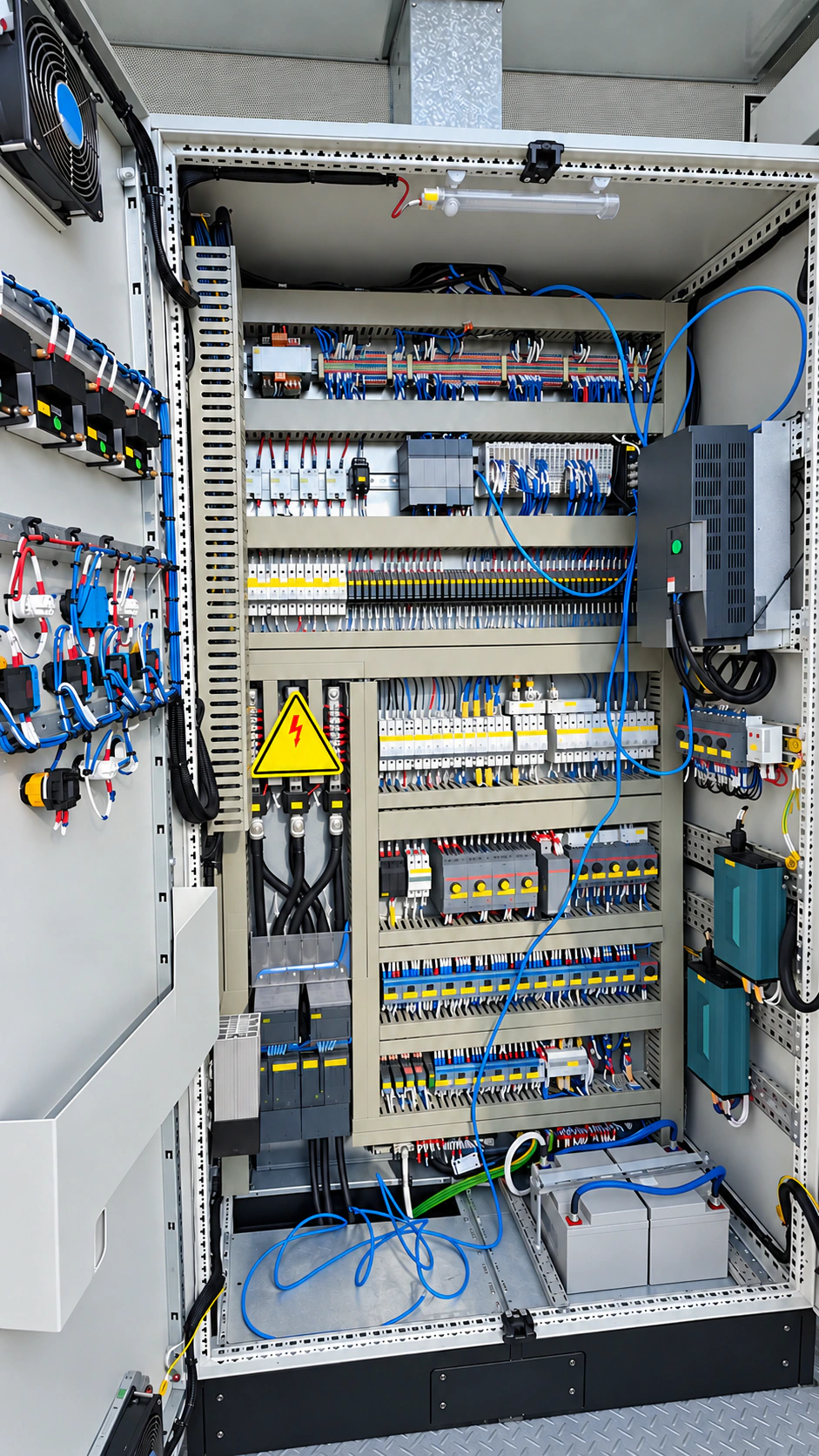 Internal layout of a control cabinet